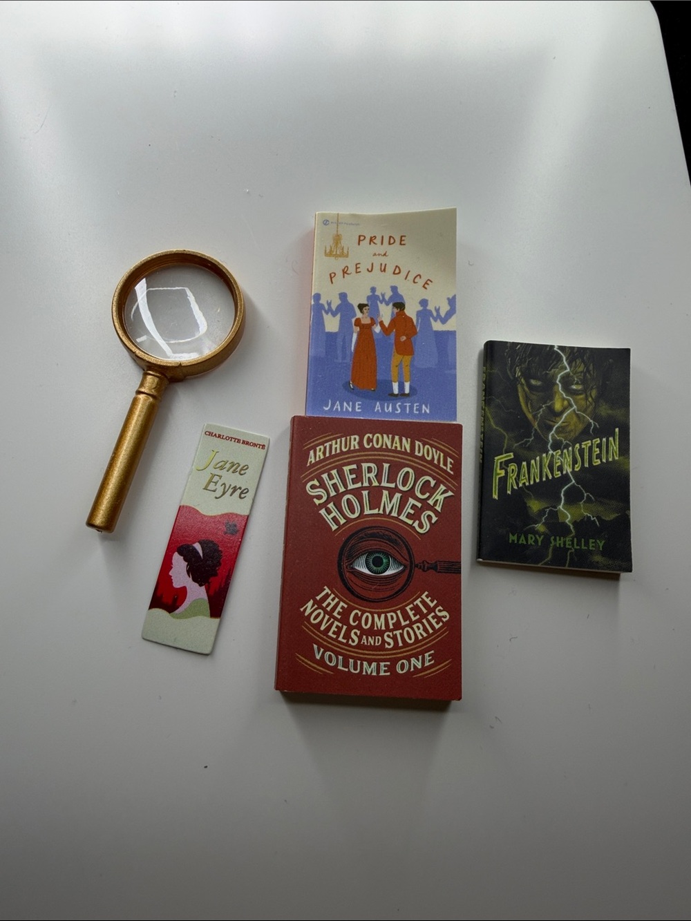 Mini Brands Books - Pride & Prejudice, Frankenstein, and Sherlock Holmes